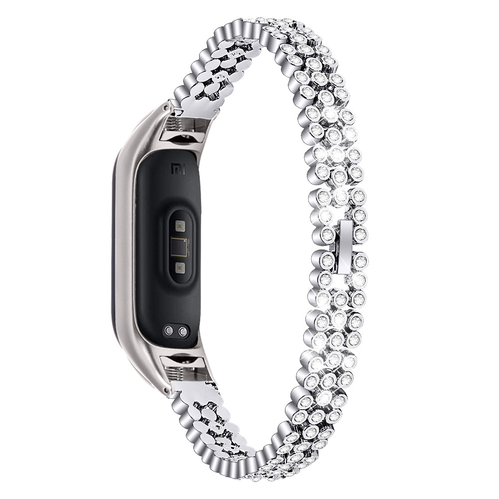 For Xiaomi Smart Band 8 Rhinestone Decor Stainless Steel Strap Replacement Smartwatch Wrist Band For Xiaomi Smart Band 8 Rhinestone Decor Stainless Steel Strap Replacement Smartwatch Wrist Band